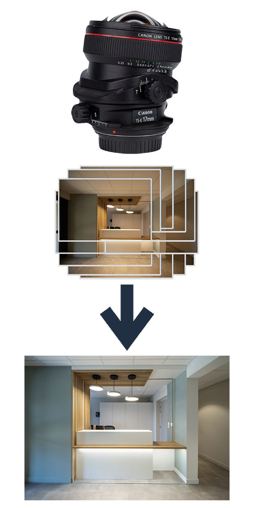 Exemple d’optique à bascule et décentrement (tilt-shift) en photographie d’architecture